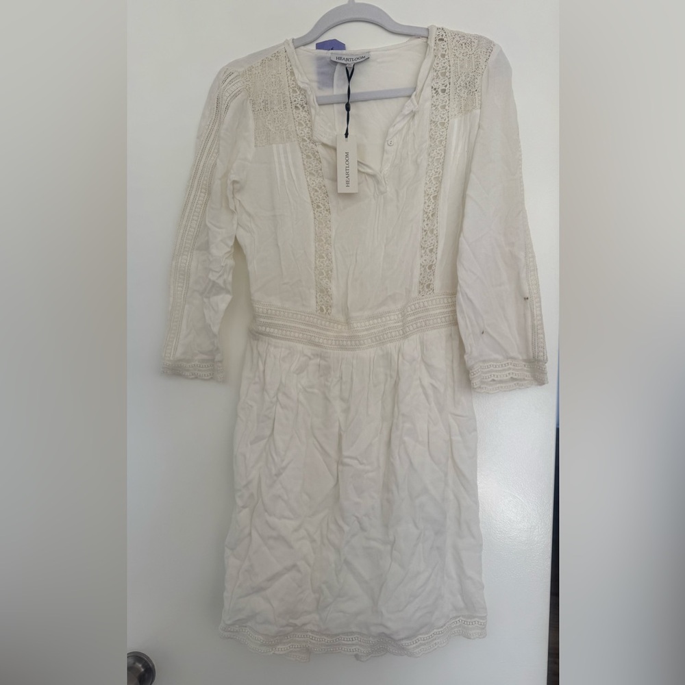 Heartloom Dress in white new with tags size large